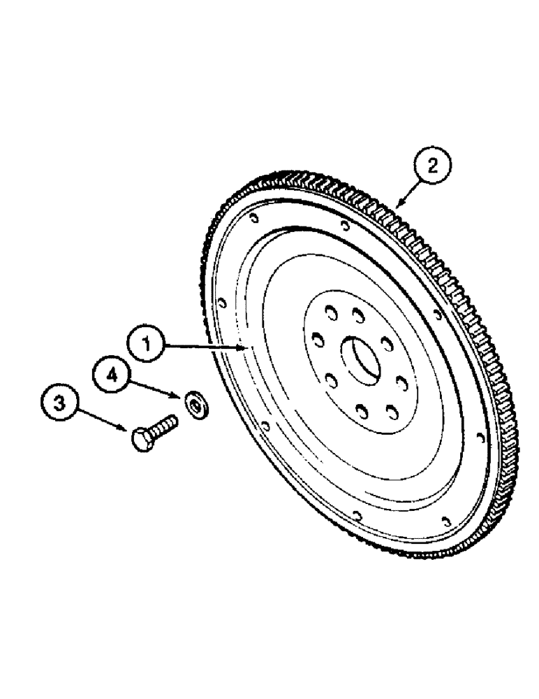 Схема запчастей Case IH 8850 - (10-66) - FLYWHEEL, SERIAL NUMBER CFH0099165 AND LATER (02) - ENGINE