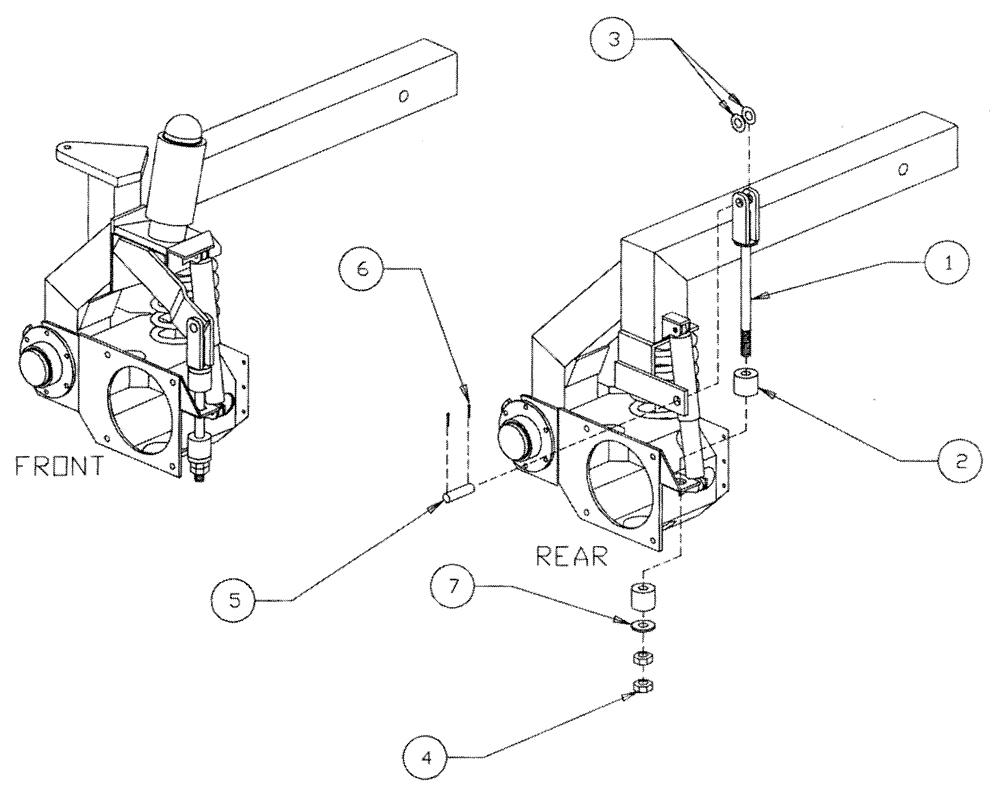 Схема запчастей Case IH PATRIOT 150 - (04-004) - SHOCK LIMITER ASSEMBLY Suspension & Frame