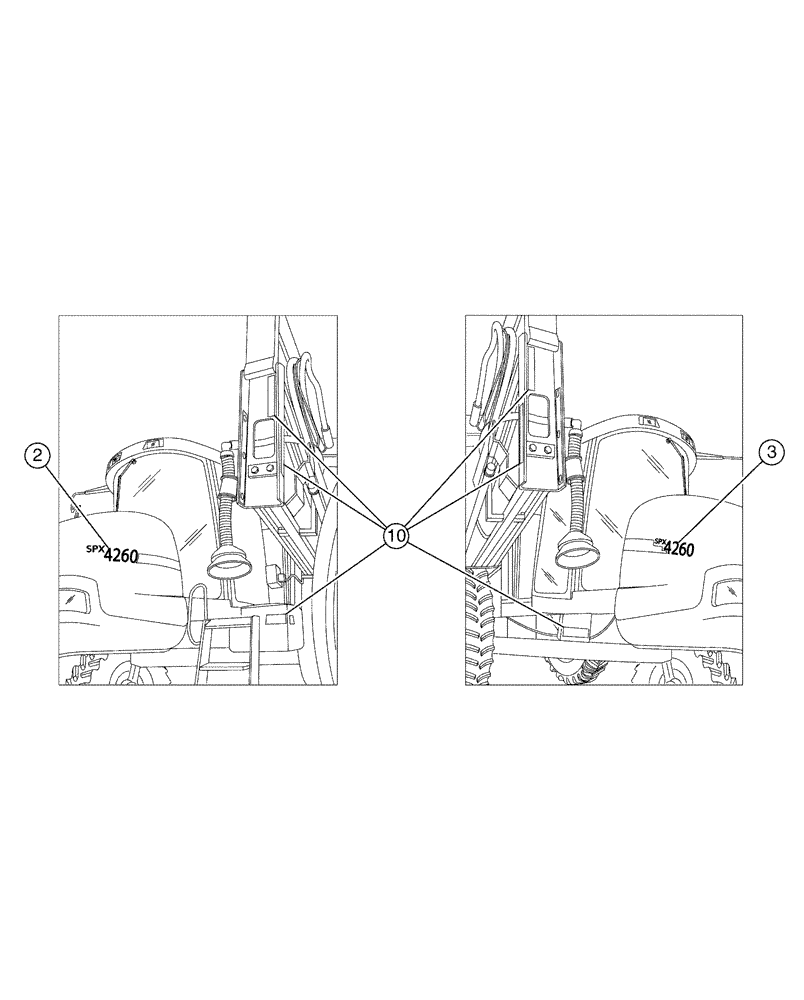 Схема запчастей Case IH SPX4260 - (10-002[01]) - APPEARANCE GROUP (13) - DECALS