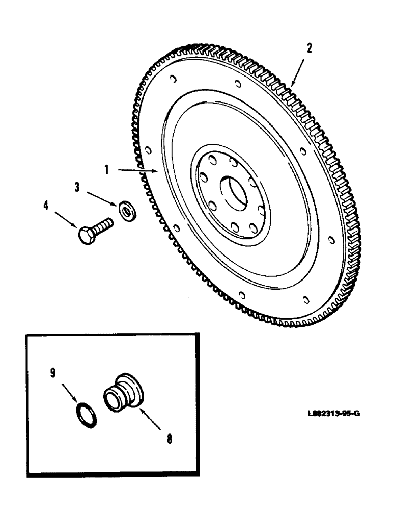 Схема запчастей Case IH 8830 - (2-30) - FLYWHEEL, DIESEL (02) - ENGINE