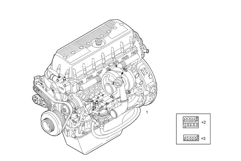 Схема запчастей Case IH F3AE0684J B901 - (0100.173) - COMPLETE ENGINE 