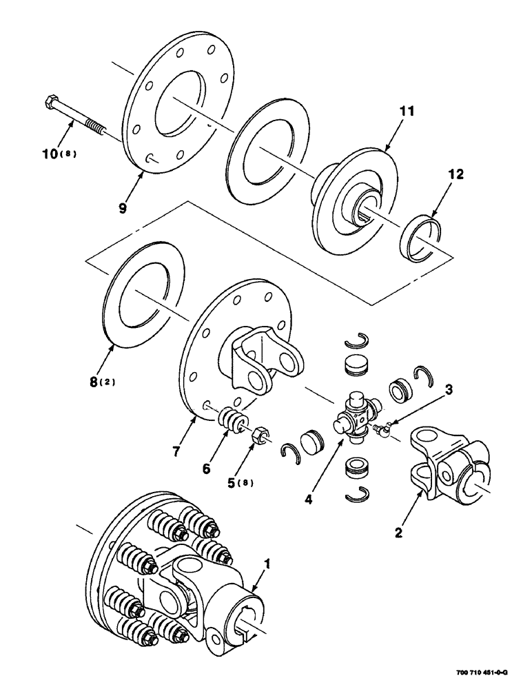 Схема запчастей Case IH SC414 - (2-32) - U-JOINT CLUTCH ASSEMBLY, (700710451 U-JOINT CLUTCH ASSEMBLY COMPLETE) (09) - CHASSIS