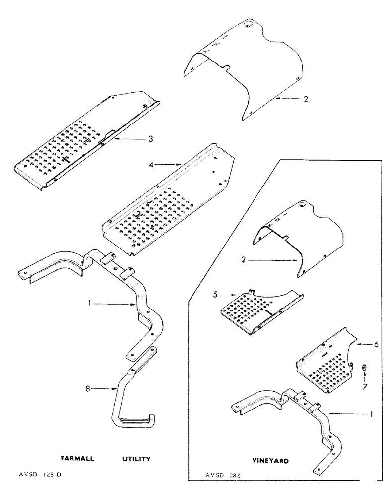 Схема запчастей Case IH FU-267D - (150) - FOOT REST - SUPPORT - STEPS (09) - CHASSIS