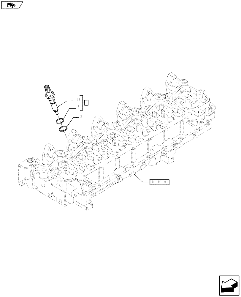 Схема запчастей Case IH F4GE9684B J605 - (10.218.02) - INJECTION EQUIPMENT - INJECTOR (504125156) (10) - ENGINE