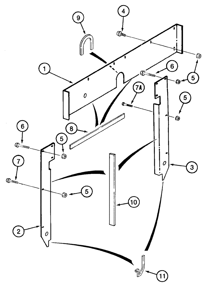 Схема запчастей Case IH 2555 - (09F-05) - SHIELDS, FUEL TANK (12) - CHASSIS