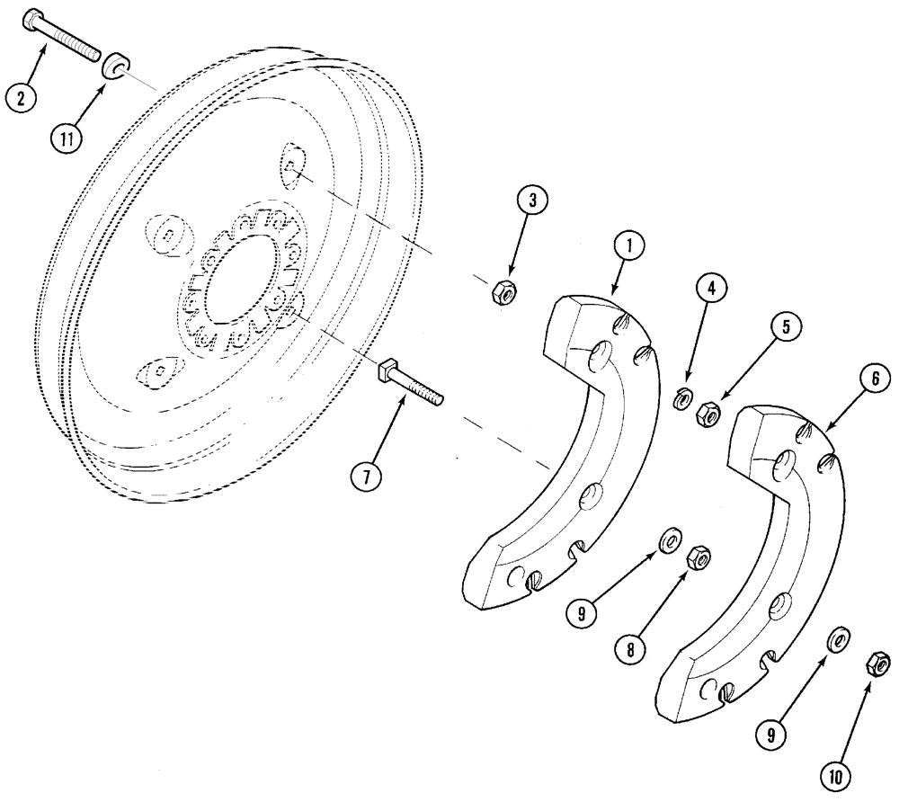 Схема запчастей Case IH C90 - (06-50) - REAR WHEEL WEIGHT (06) - POWER TRAIN