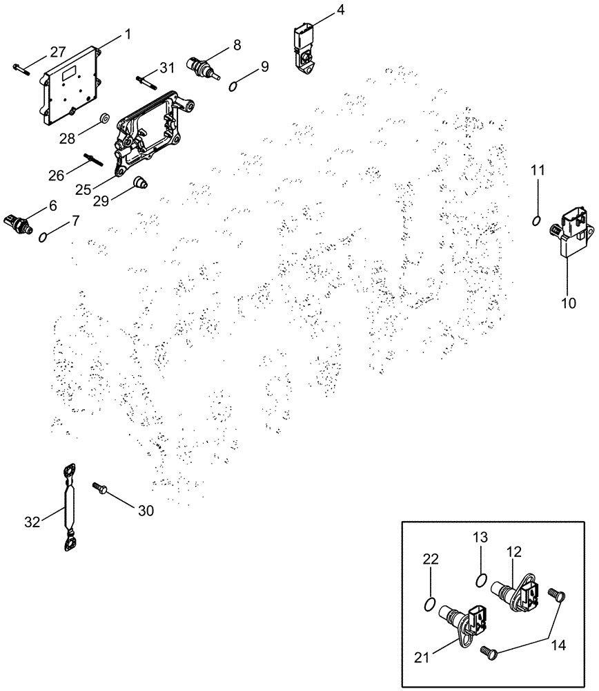 Схема запчастей Case IH 625 - (55.440.01) - MODULE, ENGINE CONTROL (55) - ELECTRICAL SYSTEMS