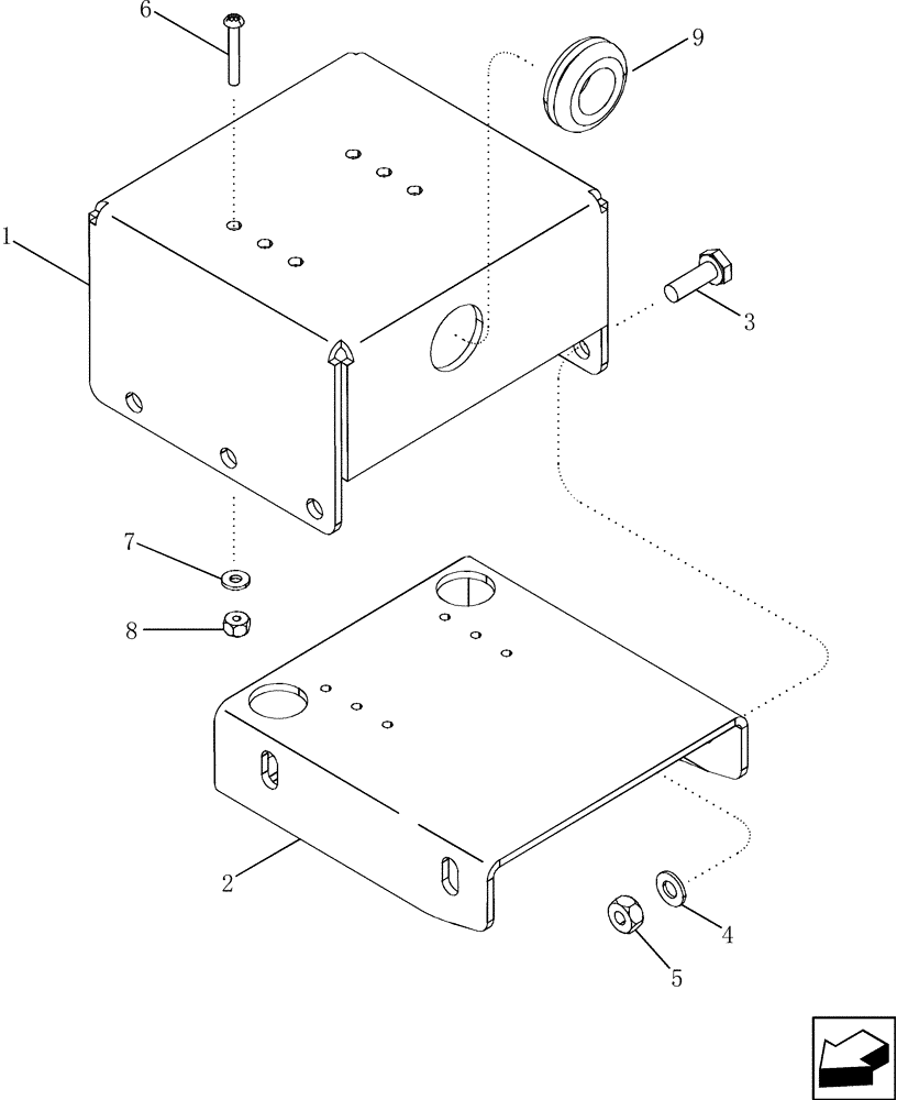 Схема запчастей Case IH 2577 - (55.418.07[01]) - STEERING SENSOR BRACKET, AUTO GUIDANCE, POWER GUIDE AXLE - ASN HAJ303001 (55) - ELECTRICAL SYSTEMS