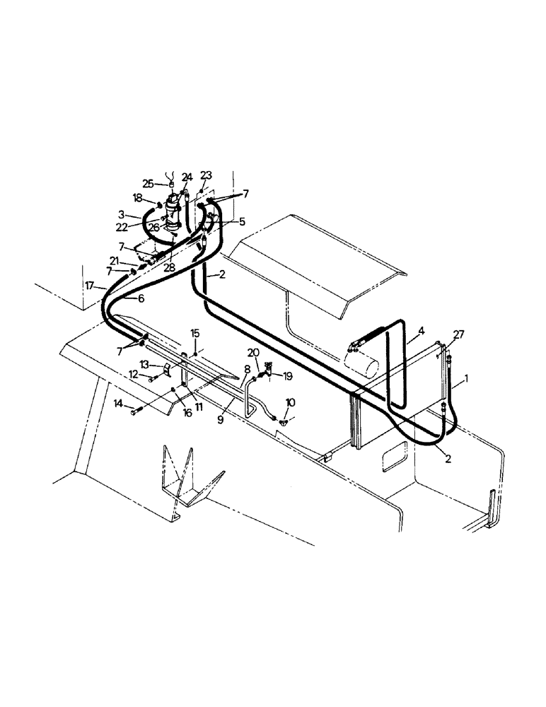 Схема запчастей Case IH PTA310 - (03-07) - A/C & HEATER PLUMBING, CUMMINS 855 ENGINE (03) - Climate Control