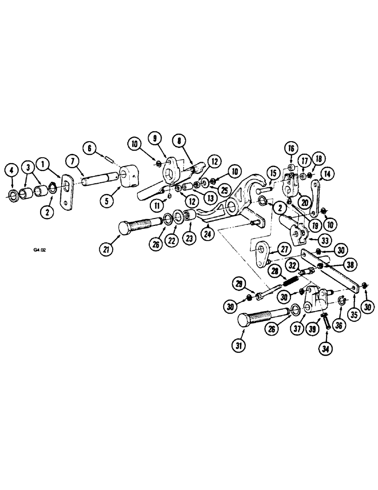 Схема запчастей Case IH 2150 - (8-10) - HYDRAULIC LIFT, INNER CONTROLS (08) - HYDRAULICS