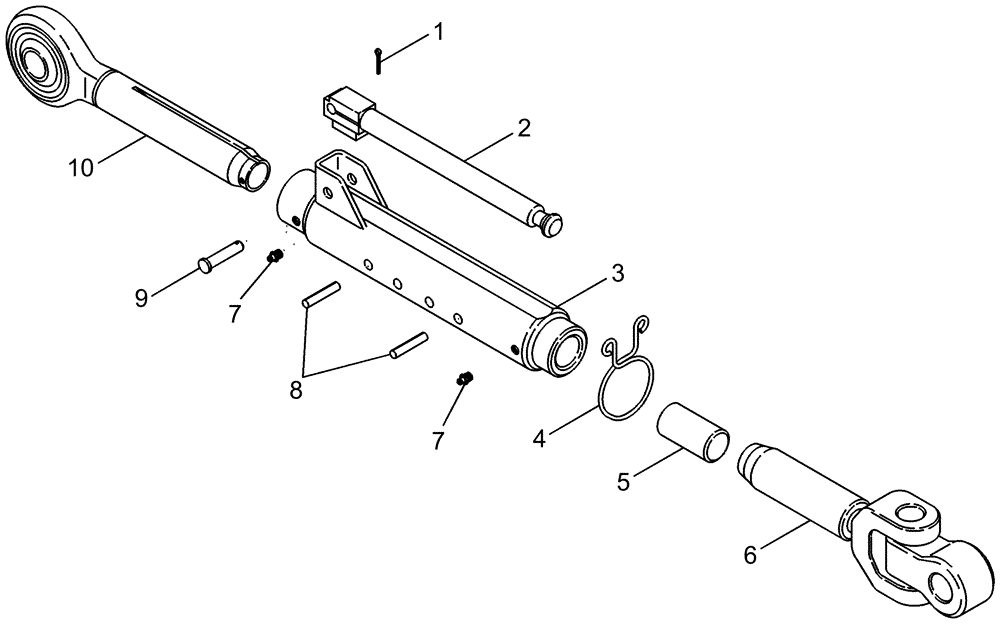 Схема запчастей Case IH MX275 - (09-53) - HITCH - TOP LINK BALL END - MX275 (09) - CHASSIS/ATTACHMENTS