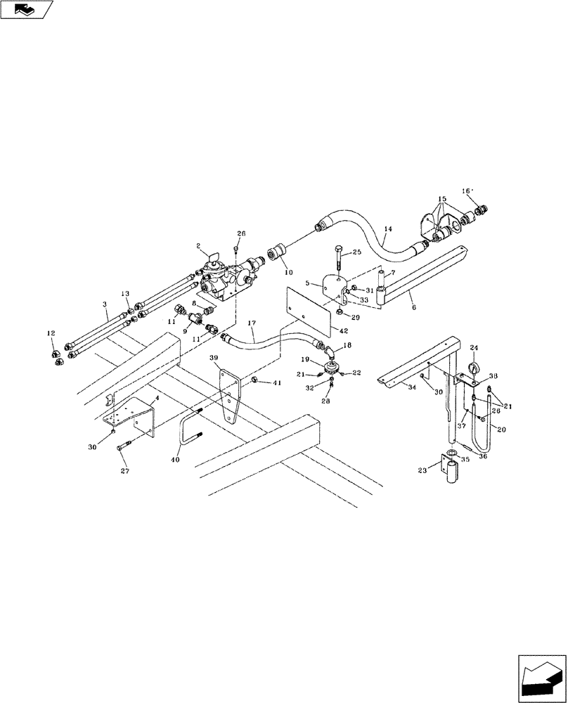 Схема запчастей Case IH 3300 - (35.106.01) - B-9500 ASSEMBLY (35) - HYDRAULIC SYSTEMS