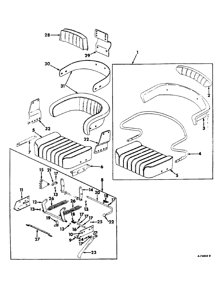 Схема запчастей Case IH 806 - (M-02) - SEAT, OPERATORS PLATFORM & MISCELLANEOUS, SEAT (10) - OPERATORS PLATFORM