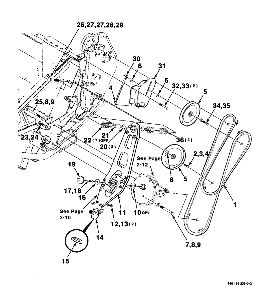 Схема запчастей Case IH 525 - (02-008) - SICKLE DRIVE ASSEMBLY (58) - ATTACHMENTS/HEADERS