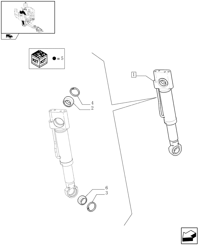 Схема запчастей Case IH PUMA 210 - (1.21.3/ C) - FRONT AXLE WITH ACTIVE SUSPENSIONS - ROD AND JOINTS (03) - TRANSMISSION