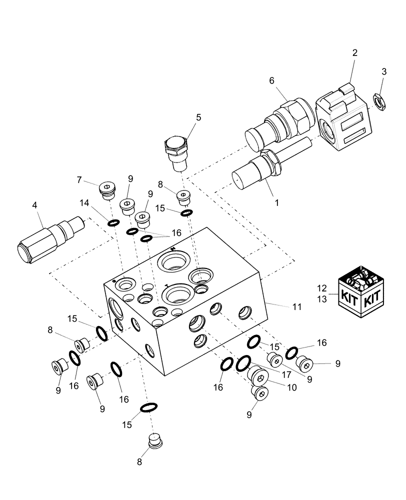 Схема запчастей Case IH AFX8010 - (A.12.A.20[3]) - VALVE, HYDRAULIC REVERSER A - Distribution Systems