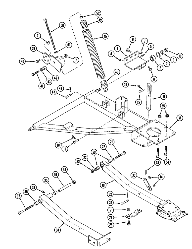 Схема запчастей Case IH 1020 - (9D-10) - MAIN FRAME SUPPORTS (09) - CHASSIS/ATTACHMENTS