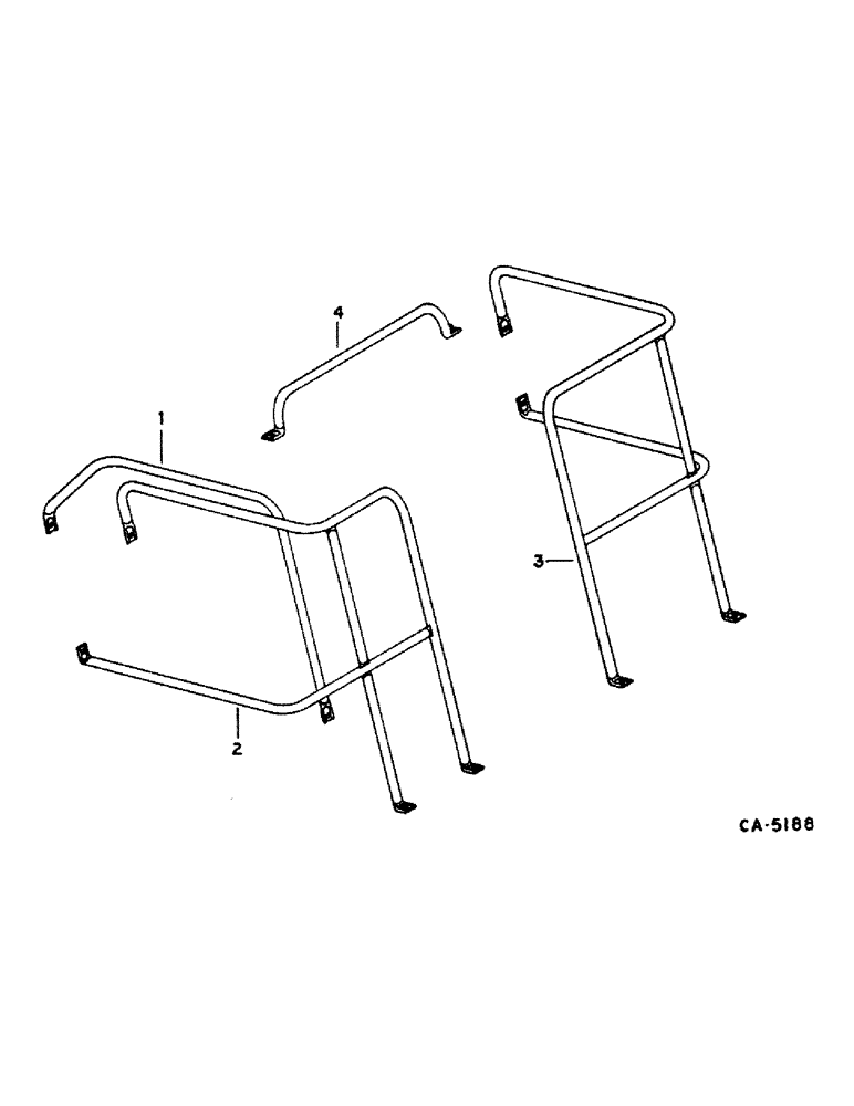 Схема запчастей Case IH 1440 - (20-08) - SEPARATOR, REAR HANDRAILS Separation