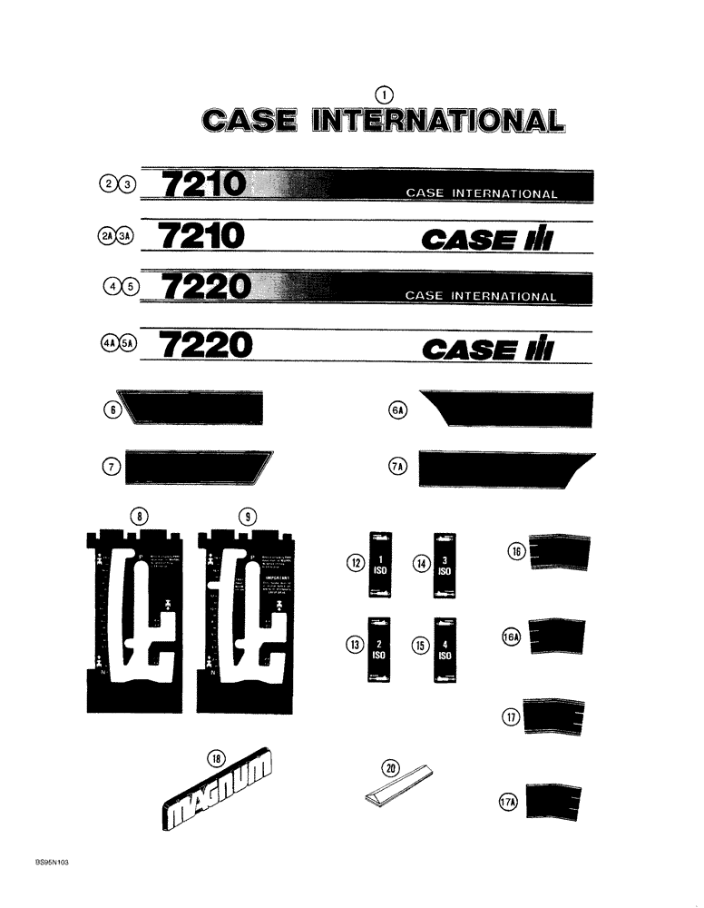 Схема запчастей Case IH 7220 - (9-146) - DECALS, TRACTOR (09) - CHASSIS/ATTACHMENTS