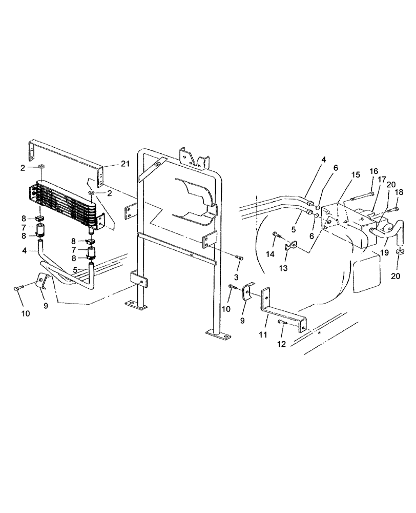 Схема запчастей Case IH DX55 - (02.06) - OIL COOLER (02) - ENGINE EQUIPMENT