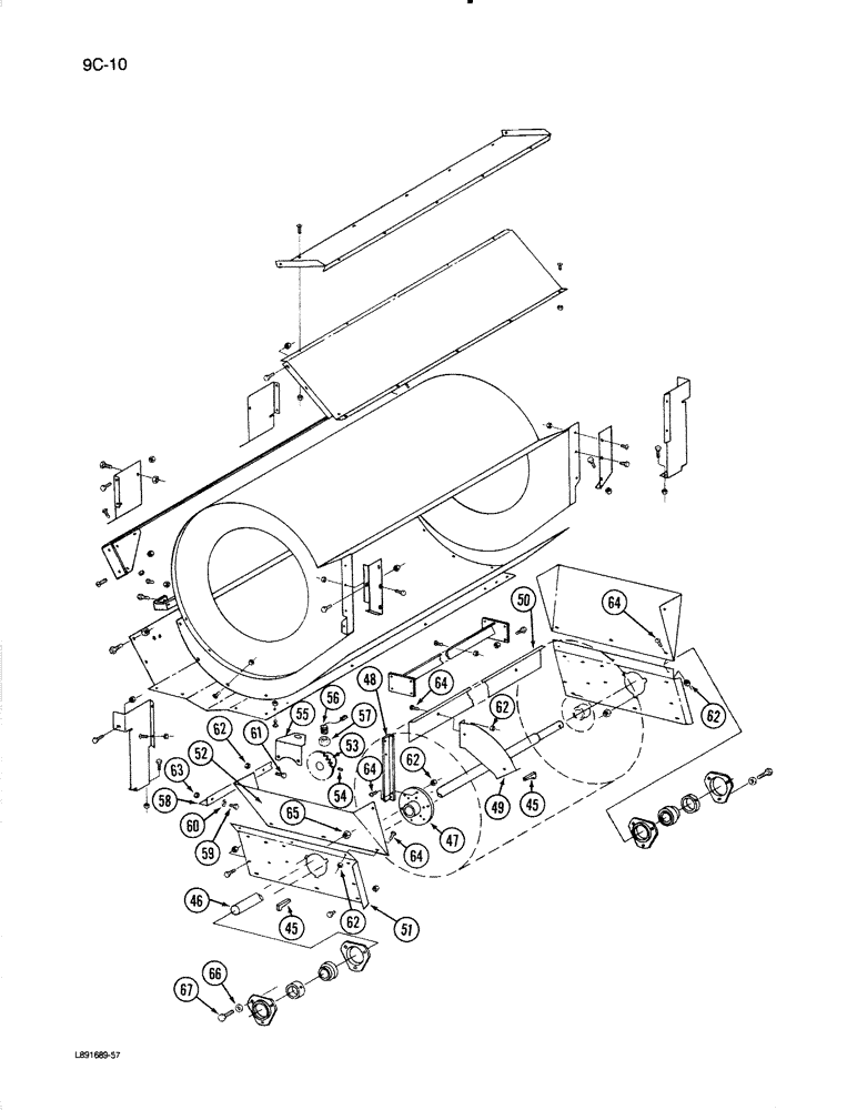 Схема запчастей Case IH 1670 - (9C-10) - CLEANING FAN AND SHIELDS, (CONT) (15) - BEATER & CLEANING FANS