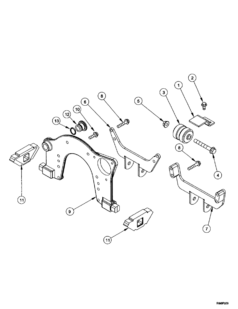 Схема запчастей Case IH MX270 - (2-018) - ENGINE MOUNTING (02) - ENGINE