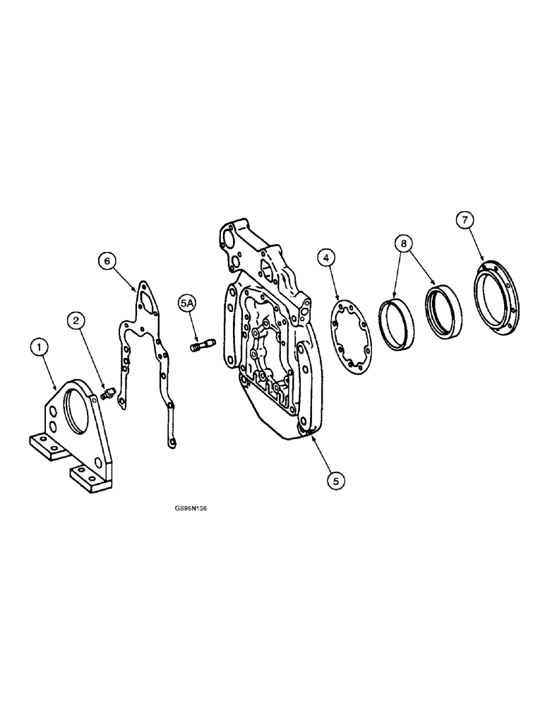 Схема запчастей Case IH DT-429 - (9-68) - FRONT ENGINE SUPPORT, REAR MOUNTING PLATE AND CONNECTIONS 