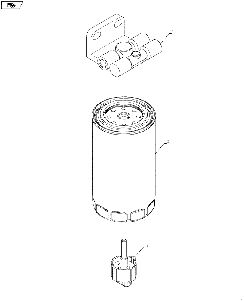 Схема запчастей Case IH 5130 - (10.214.07) - FUEL FILTER W/ SENSOR- LH REAR (10) - ENGINE