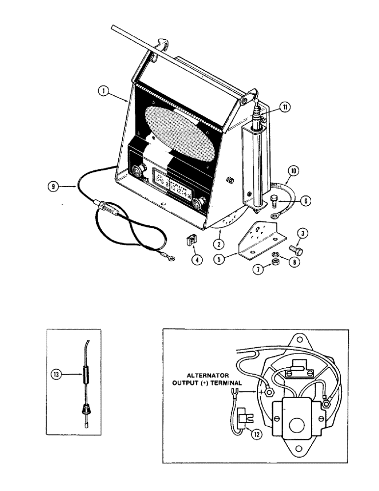 Схема запчастей Case IH 1370 - (126) - RADIO, FENDER MOUNTED (04) - ELECTRICAL SYSTEMS