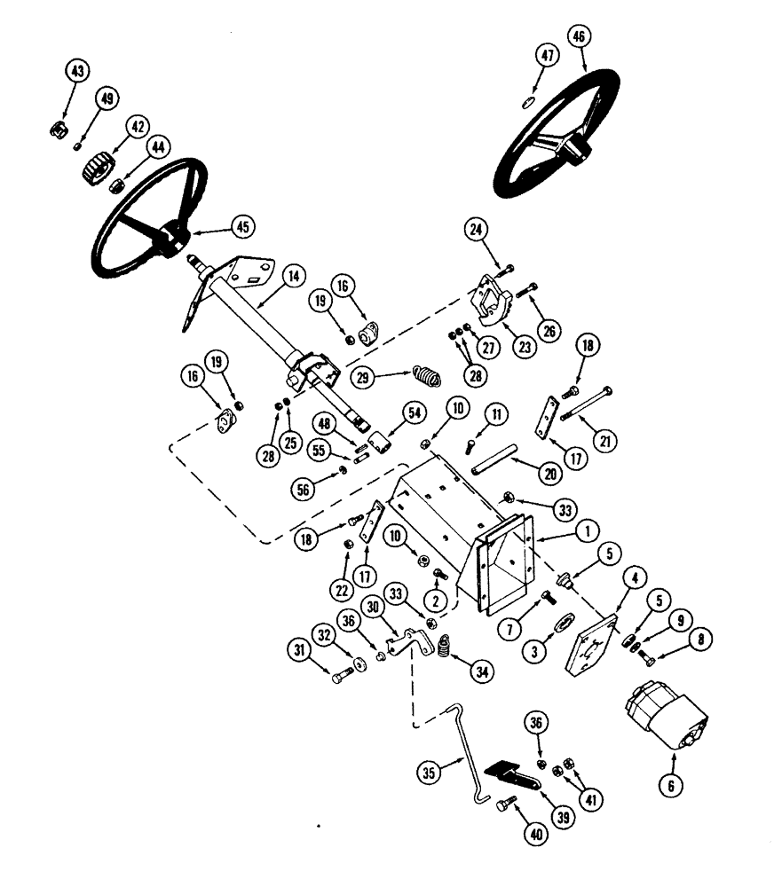 Схема запчастей Case IH 2294 - (5-118) - ADJUSTABLE STEERING COLUMN (05) - STEERING