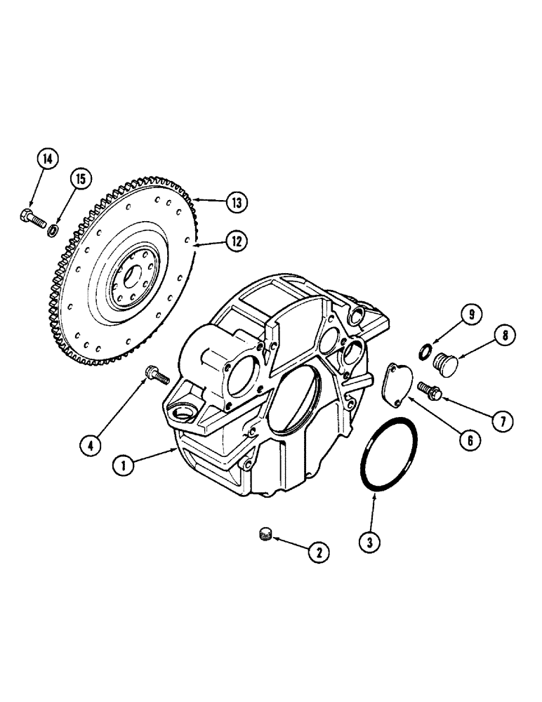 Схема запчастей Case IH 9110 - (04-30) - FLYWHEEL AND HOUSING, 6T-830 ENGINE (04) - Drive Train