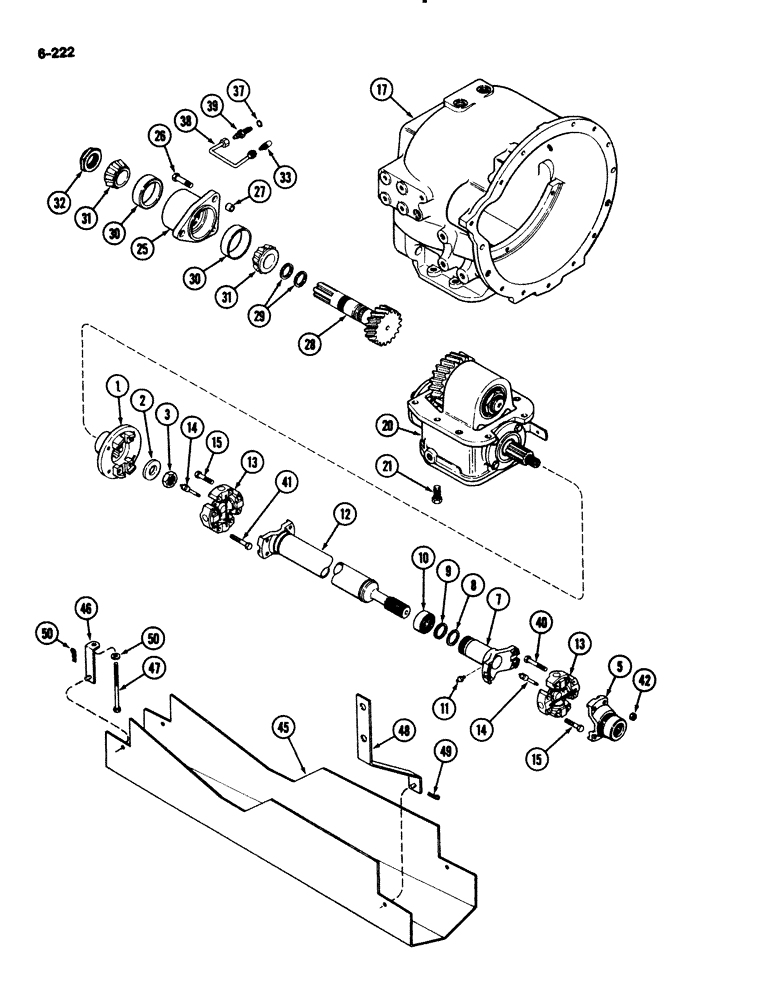 Схема запчастей Case IH 2294 - (6-222) - POWER TRAIN, MFD TRACTORS, ZF AXLE (06) - POWER TRAIN