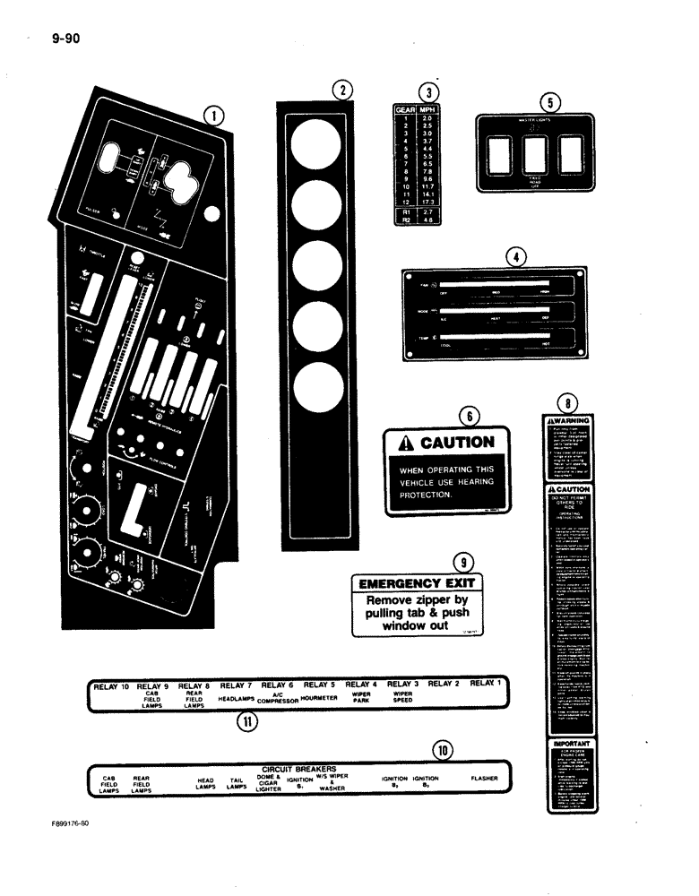 Схема запчастей Case IH 9150 - (9-90) - 60-6108T1 DECALS (09) - CHASSIS/ATTACHMENTS