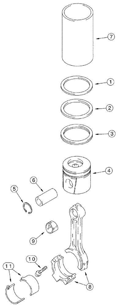 Схема запчастей Case IH SPX3310 - (03-022) - PISTONS & CONNECTING RODS (01) - ENGINE