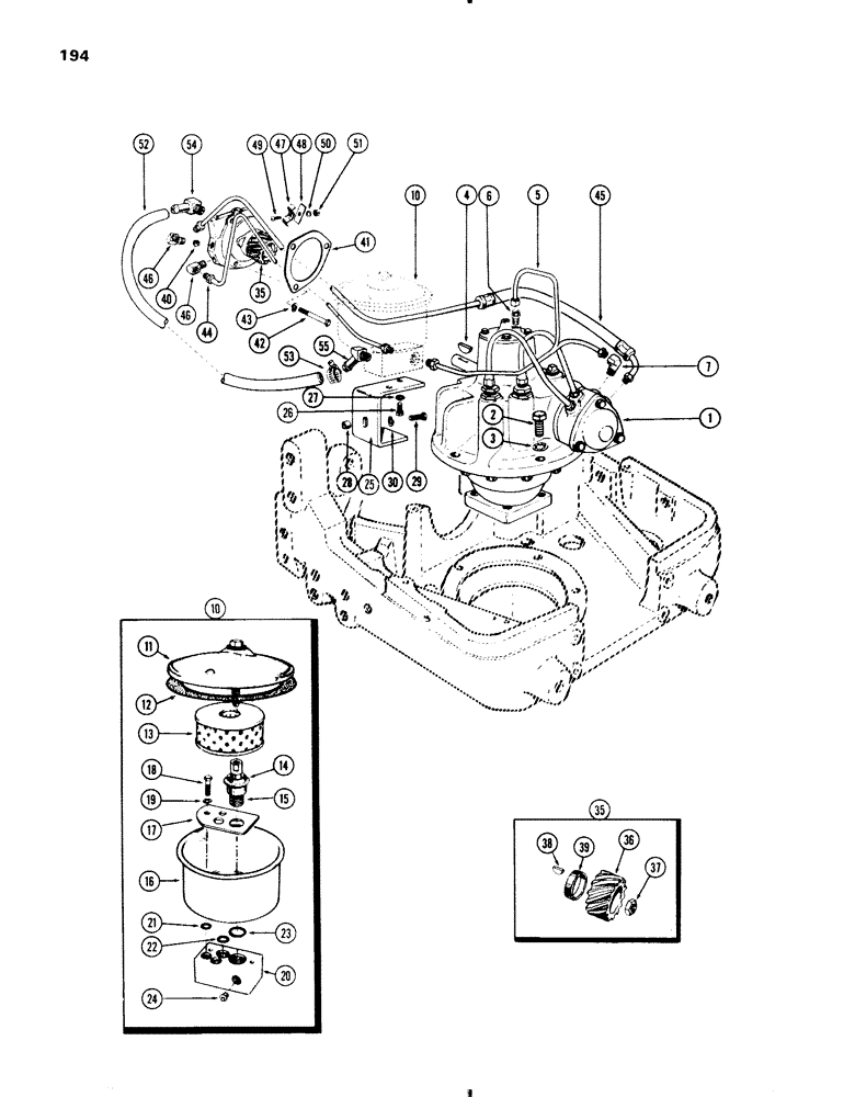 Схема запчастей Case IH 470 - (194) - POWER STEERING, WITH DUAL FRONT WHEEL (05) - STEERING