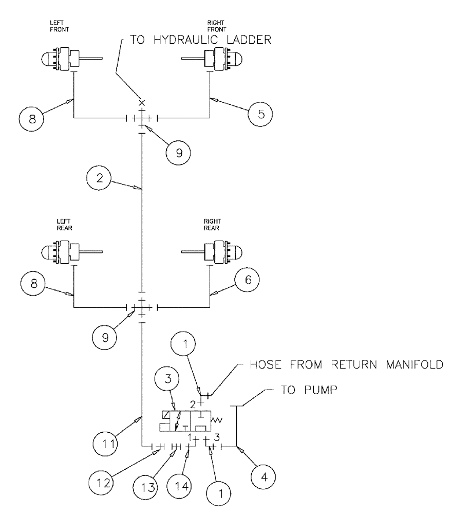 Схема запчастей Case IH 3210 - (06-005[01]) - PARK BRAKE GROUP Hydraulic Plumbing