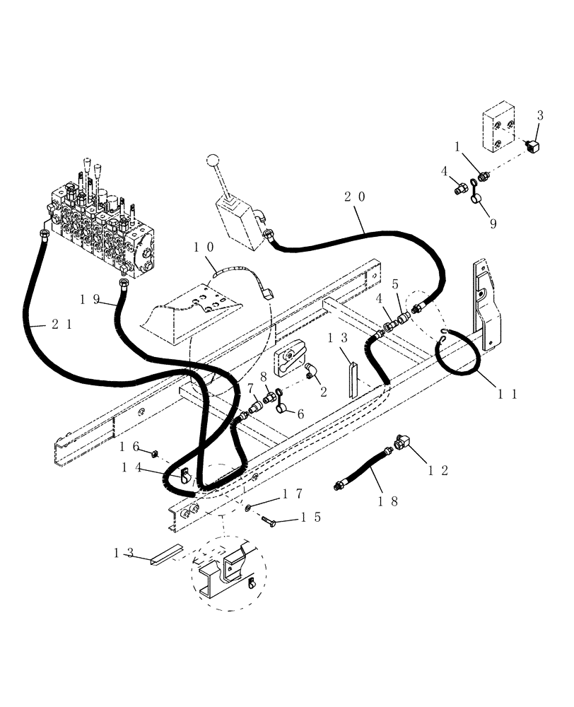 Схема запчастей Case IH 716735016 - (35) - HYDRAULIC KIT - 715431006 - D35, DX35, D40, DX40, D45, DX45 TRACTORS 