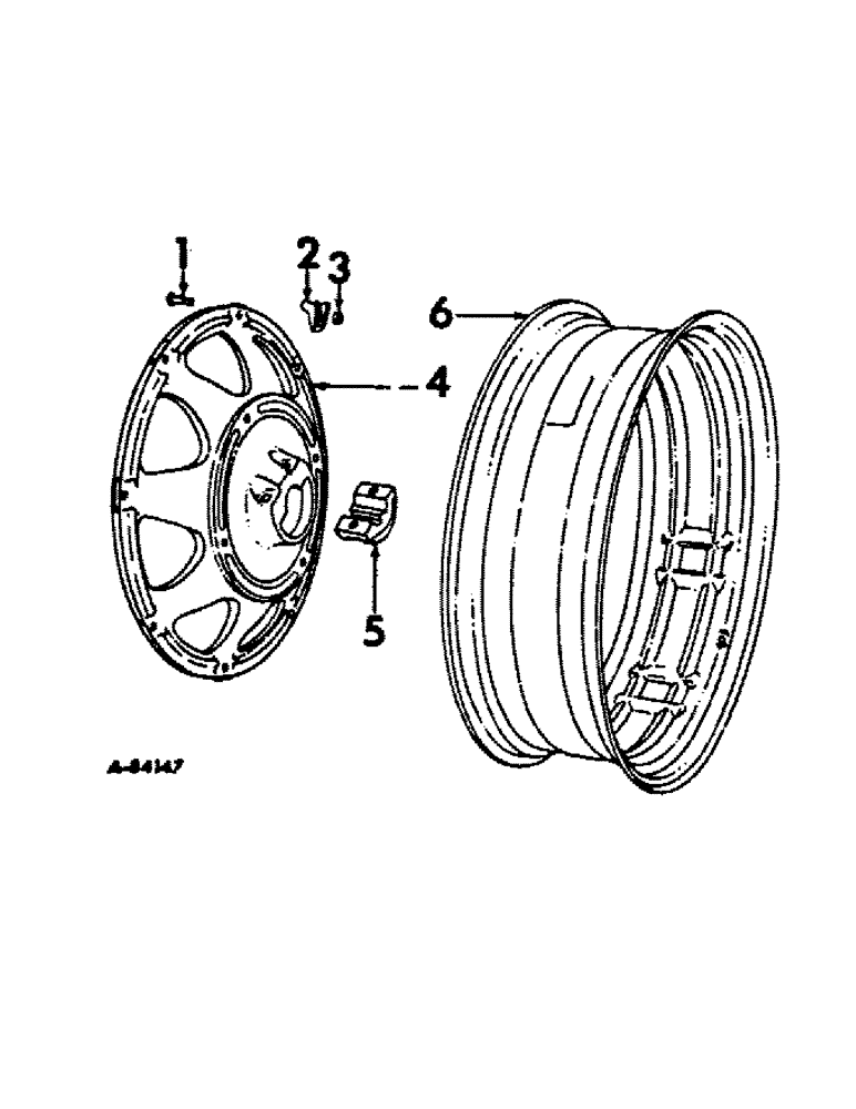 Схема запчастей Case IH 656 - (L-07[A]) - WHEELS AND WHEEL WEIGHTS, REAR WHEELS WITH 38 INCH DEMOUNTABLE RIMS, FARMALL TRACTORS Wheels & Wheel Weights