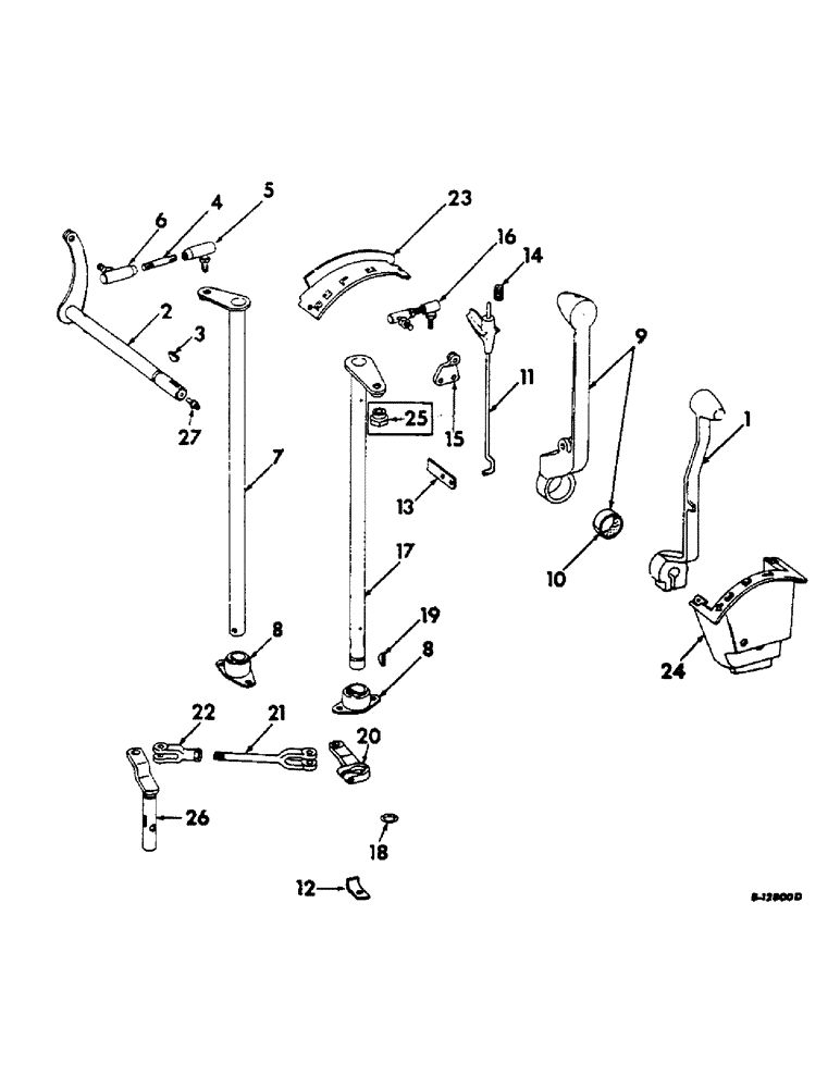 Схема запчастей Case IH 2806 - (H-04) - CONTROLS, GEAR SHIFT LEVERS Controls