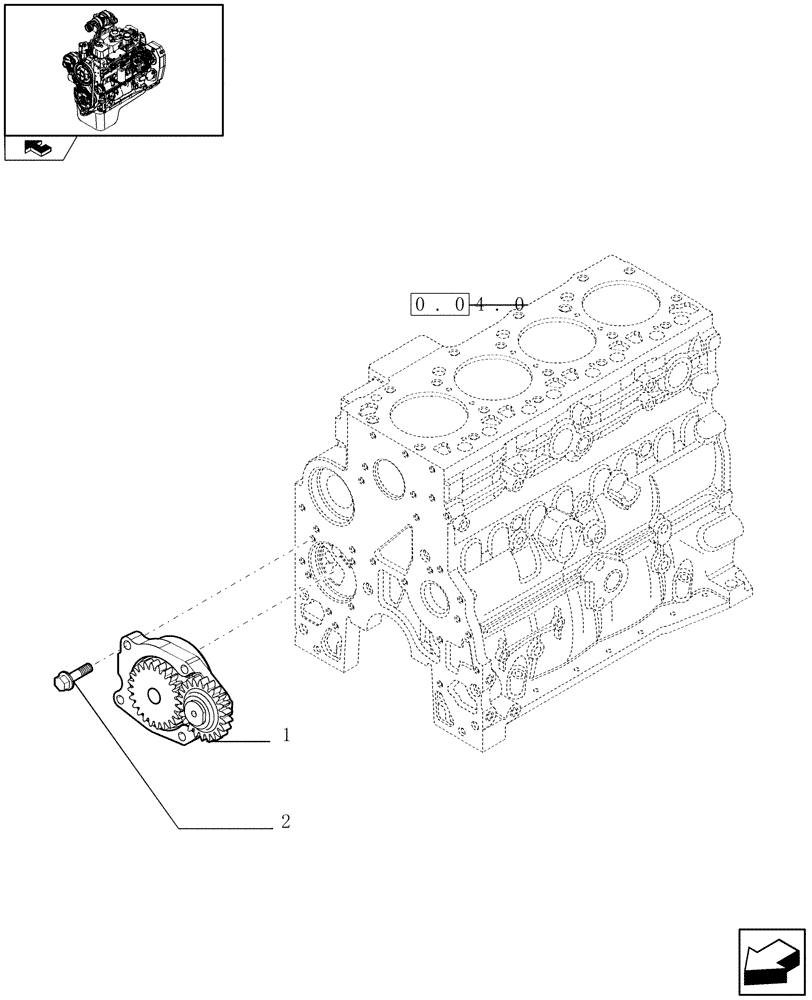 Схема запчастей Case IH F4GE9484A J601 - (0.30.0) - OIL PUMP - ENGINE (504099880) 