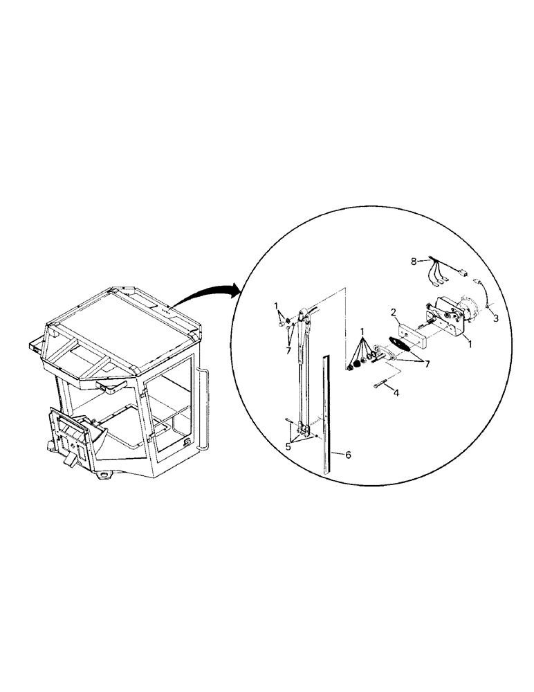 Схема запчастей Case IH KR-1225 - (10-27) - REAR WIPER AND MOUNTING Options & Miscellaneous