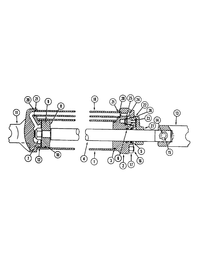 Схема запчастей Case IH 4500 - (8-070) - HYDRAULIC CYLINDER, WITH DUAL FRONT PORTS, 3-1/2 ID X 8 INCH STROKE, IH (08) - HYDRAULICS