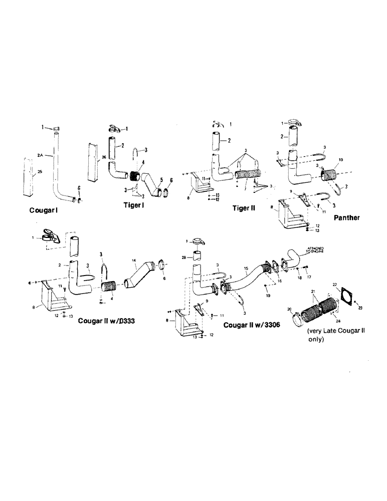 Схема запчастей Case IH STEIGER - (04-09) - EXHAUST SYSTEMS, ALL MODELS (04) - Drive Train