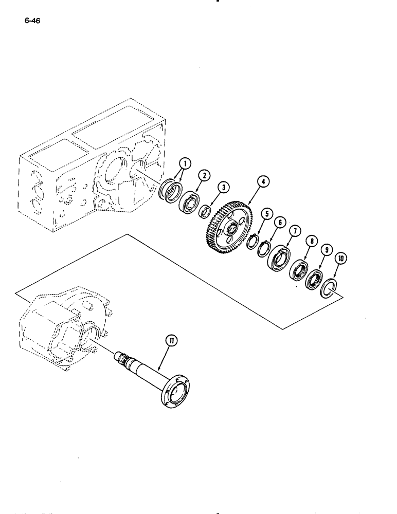 Схема запчастей Case IH 235 - (6-46) - REAR AXLE (06) - POWER TRAIN