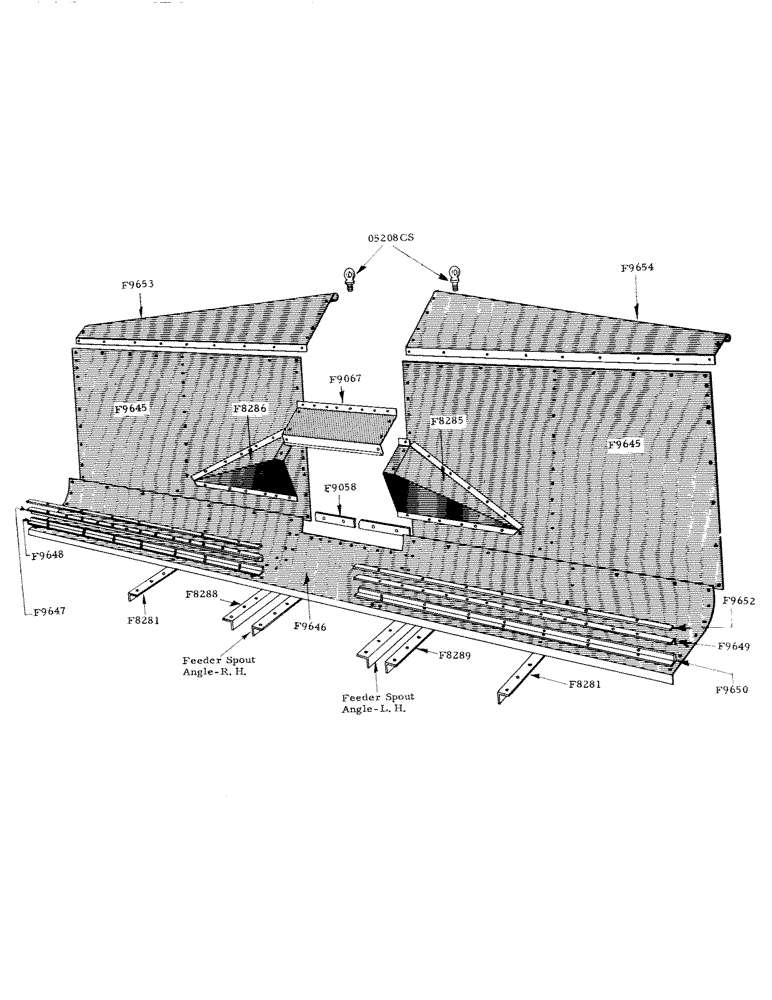 Схема запчастей Case IH 800 - (034) - HEADER AUGER TROUGH 10 FOOT (58) - ATTACHMENTS/HEADERS