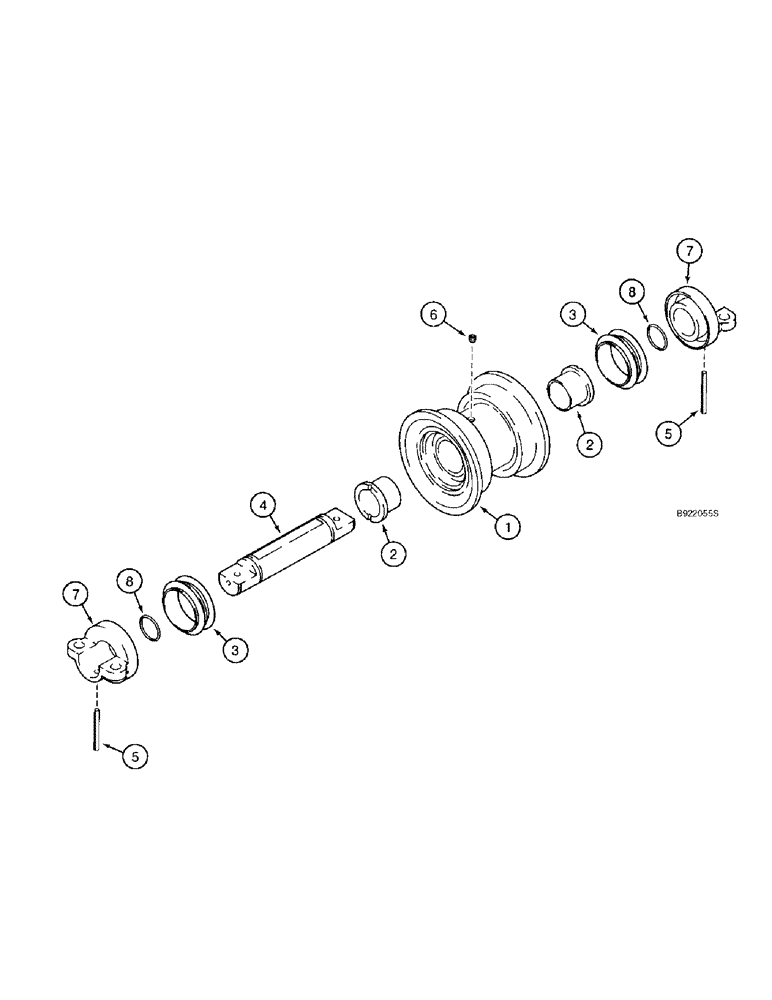 Схема запчастей Case IH 2188 - (6-80) - TRACK ROLLER (03) - POWER TRAIN