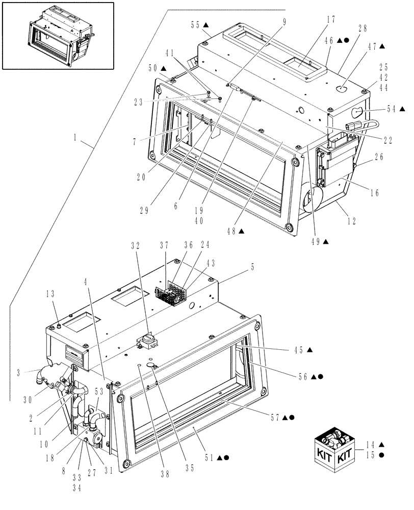 Схема запчастей Case IH WDX2302 - (10.12[2]) - AIR CONDITIONER/HEATER (10) - OPERATORS PLATFORM/CAB