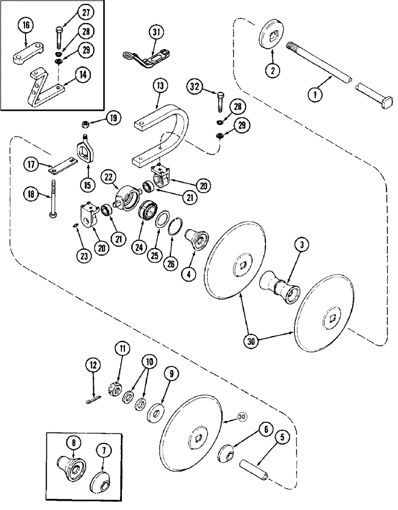 Схема запчастей Case IH 3950 - (9-14) - CUSHION DISK GANG, 9 INCH SPACING (09) - CHASSIS/ATTACHMENTS