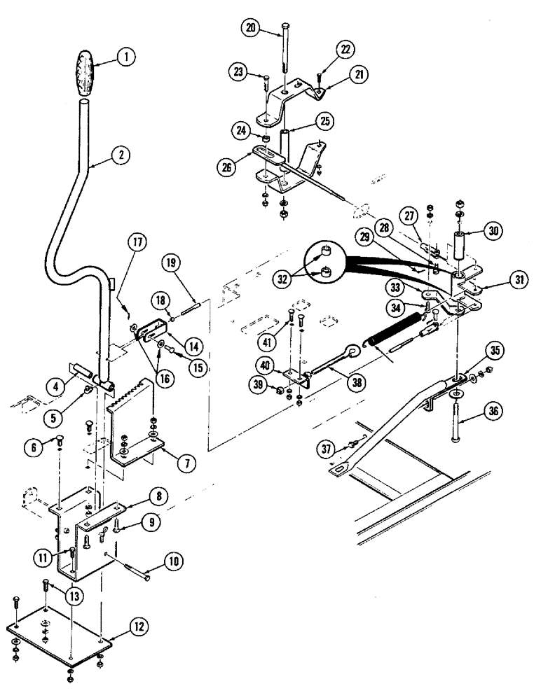 Схема запчастей Case IH 1075 - (030) - VARI-DRIVE CONTROL (58) - ATTACHMENTS/HEADERS