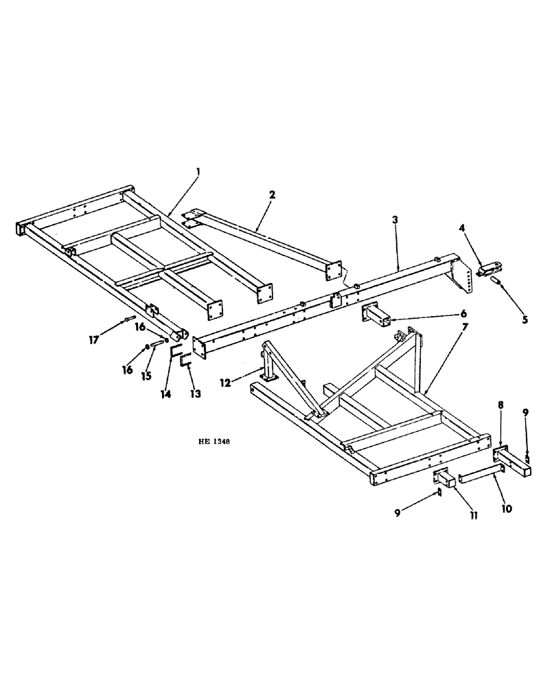 Схема запчастей Case IH 55 - (13-02) - FRAME AND TRACTOR HITCH 